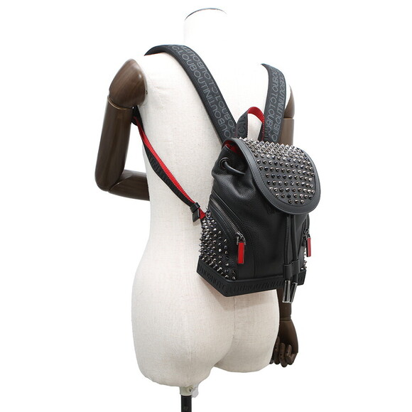 Christian Louboutin Explorer Funk Studded Backpack Black Bag - Picture 5 of 7